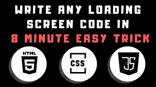 Loading screen Animation Using Only HTML & CSS
