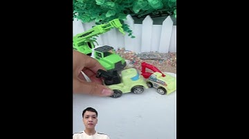 Máy xúc nhỏ nhận nhầm mẹ  #automobile #funny #toys