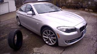 BMW with 2 run flat and 2 non run flat tires