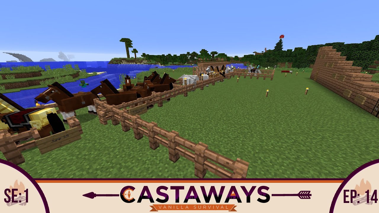 Minecraft | Castaway Vanilla EP: 14 | Horsing Around! - YouTube