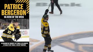 VA Hero of the Week: Patrice Bergeron Retires, Leaves Behind Legacy of Excellence