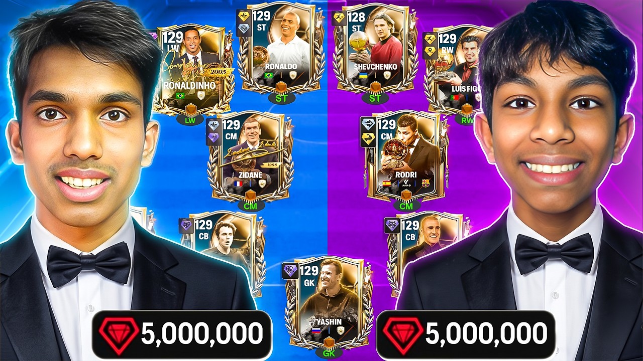 5 MILLION vs. 5 MILLION GEMS Pack Opening! Packed SIX BALLON D'OR 124s!