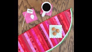 Quilt-As-You-Go Watermelon Table Runner