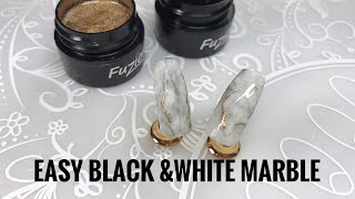 HAPPY HOUR NAILS with Nails By Melissa Episode 1|Black and White Marble