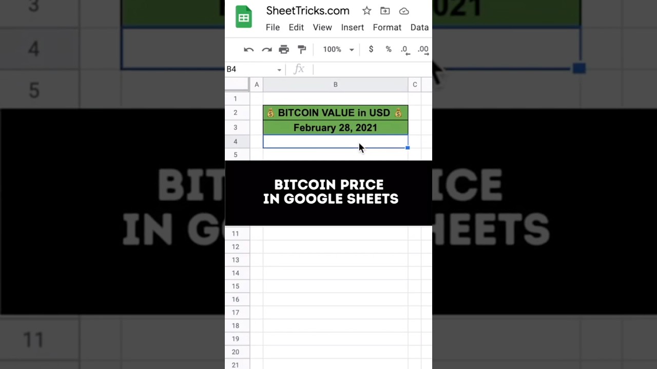 How to find out the Bitcoin price in Google Sheets #bitcoin #googlesheets #googlefinance #finance