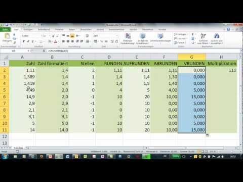 Excel - RUNDEN, AUFRUNDEN und ABRUNDEN