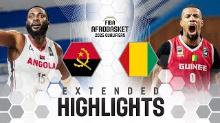 Angola 🇦🇴 vs Guinea 🇬🇳 | Extended Highlights | FIBA AfroBasket 2025 Qualifiers