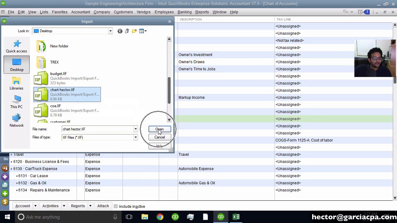 Copy or Transfer chart of accounts across multiple QuickBooks Desktop