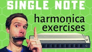Single note exercises for harmonica