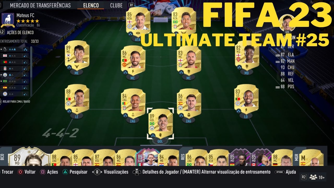 FIFA 23 PS4 ULTIMATE TEAM #25 Partida fora de casa e jogadores ...
