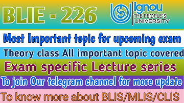 BLIE - 226, Block- 3&4 | All important topic with important question for upcoming exam | Part - 2