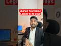 How to change your name legally in India? #shorts #namechange
