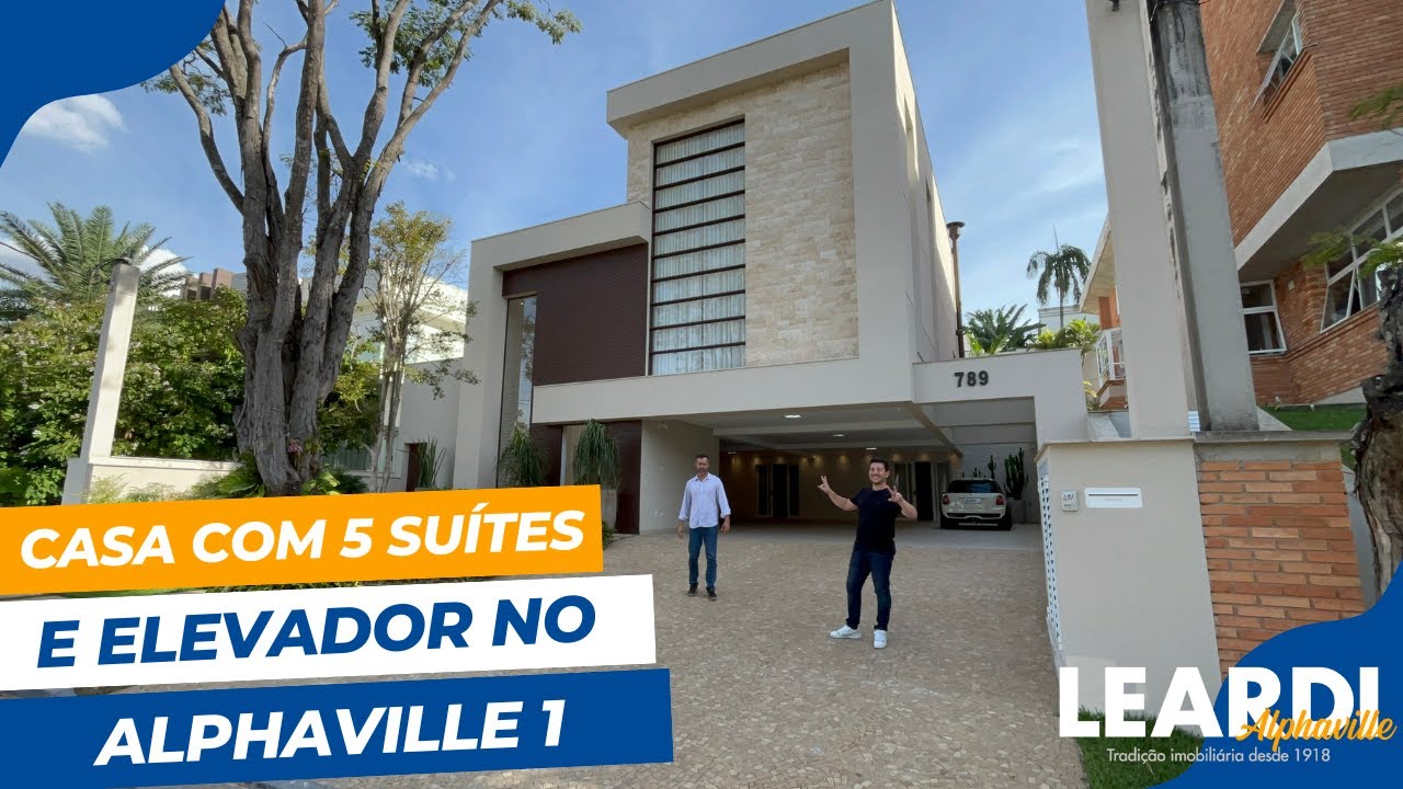 CASA COM 5 SUÍTES E ELEVADOR NO ALPHAVILLE 1