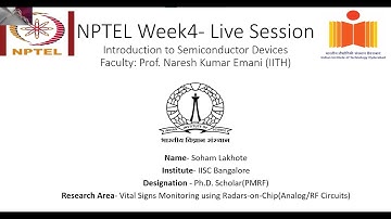 Week-4 NPTEL Problem Solving Session #nptel #semiconductor #pnjunction #pmrf