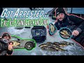 Got Arrested During First Ice Fishing Catch Clean and Cook (Bluegill, Perch, Crappie)