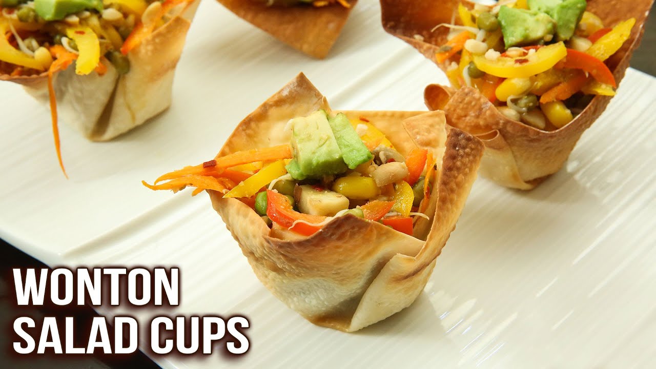 How To Make Wonton Salad Cups | Crispy Wonton Cups | Easy Appetizer Recipe | Ruchi | Rajshri Food