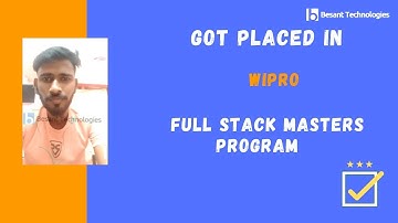 Besant Technologies OMR Reviews | Vinoth Got Placed in WIPRO | FULL STACK Course in Chennai with Job