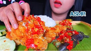 Asmr ayam penyet sambal mentah ||mukbang Indonesia #asmrindonesia #ayampenyet #ayamgeprek #spicy