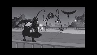 B&W Spectacular Spider-Man Black Suit vs Sinister 6 part 1/3