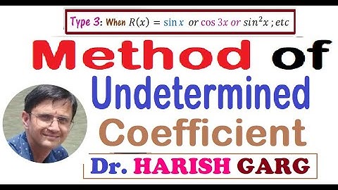 Part 3 - Method of Undetermined Coefficients for Trignometric functions