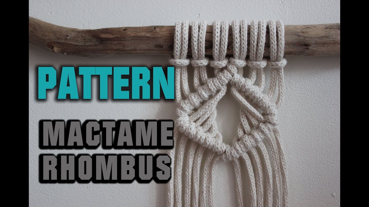 Tutorial Macrame rhombus pattern - YouTube