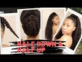 How to:HALF UP HALF DOWN WITH EXTENSIONS (EASY STEP BY STEP) II Kinky Straight Hair