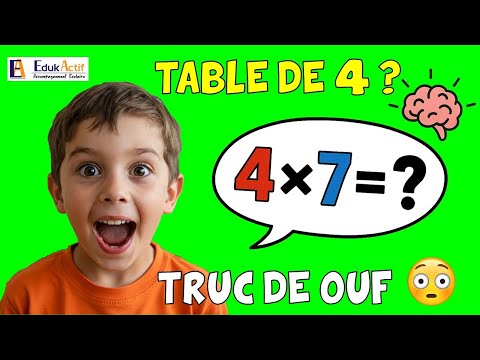 |Table de 4| Apprendre parfaitement les tables de multiplication  #tables  #multiplication