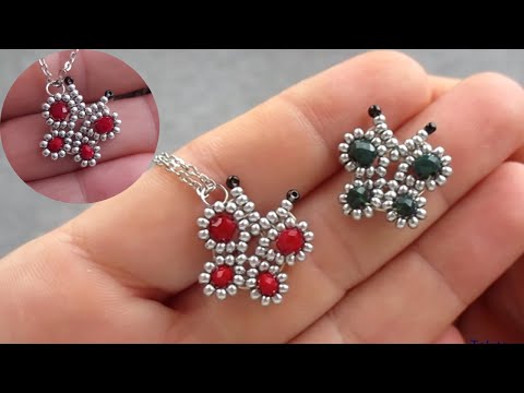 BONCUKTAN ÇOK AMAÇLI KELEBEK VE KOLYE UCU YAPIMI / BEAD BUTTERFLY MAKING