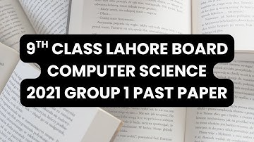 lahore board 9th class computer science 2021 group 1 past paper #lahoreboard #9thclass