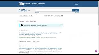 Clipboard and email results PubMed