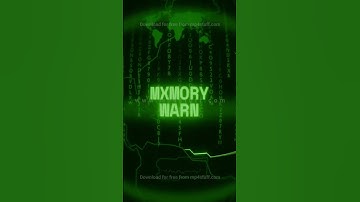 MEMORY WARN   Retro CRT green screen glitch text animation