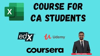 Best Excel Course for CA Students | FAQ-2 | Coursera, Edx, Udemy or @Neeraj Arora