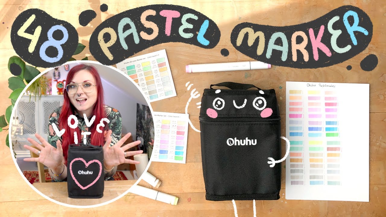 🖍 OHUHU 48 Alkoholmarker Pastell Set 🖍 eine gute Ergänzung zum Arteza 60er Set?