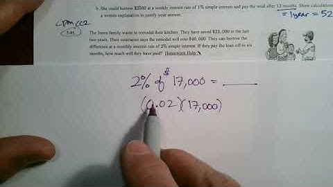 CPM CC2 Section 7.1.8 #7-91 (Total loan after 6 month of simple interest)