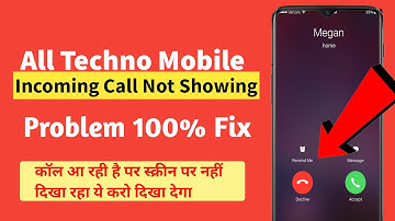 Techno Spark Go 2020 Call Not Showing Problem Solve | Techno Mobile Call Not Showing on Screen Fix