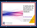 Codebooks for Qualitative and Quantitative Analysis - Dr. Patricia Anafi