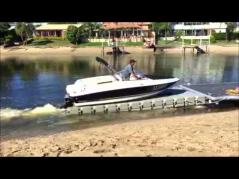drive your boat onto on dry dock - youtube