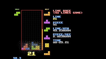 Tetris - 40 Lines in 54.11 Seconds - NullpoMino