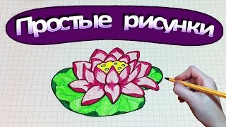 Простые рисунки #314  Как нарисовать Лотос(Все все рисунки с моего канала https://www.youtube.com/user/MsSimpleDrawings/videos Рисунок тюльпанов https://youtu.be/H0UF0_qQeAY Роза ..., 2016-03-26T07:30:01.000Z)