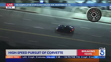 Corvette driver evades police in downtown L.A. during high-speed pursuit