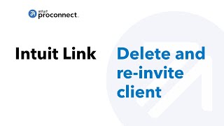 Intuit Link | Delete invitation + re-invite client