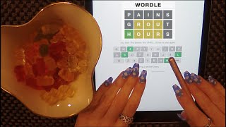 ASMR  Wordle  On iPad & Gummy Bears | Tingly Close Whispers