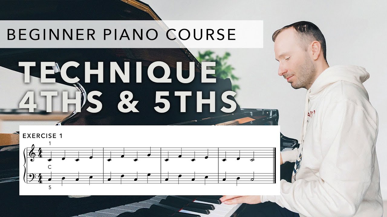 Beginner Piano Course Level 1 | 26b. Technique: 4ths and 5ths - YouTube