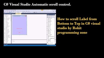 How to scroll Label from Bottom to Top in C# visual studio by Rohit programming zone