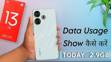 How to Show Data Usage in Redmi 13 5G | Redmi 13 me Data Use Kaise Dekhe