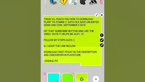 How to hack Plant vs Zombie 2 DATA FILE SAVE UNLIMITED GEMS AND COINS 2018