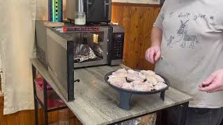 Cooking Buffalo Wings in an Galanz Air fryer Microwave