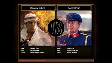 Command & Conquer Shockwave Challenge General Juhziz VS General Tao Hard Mode #1