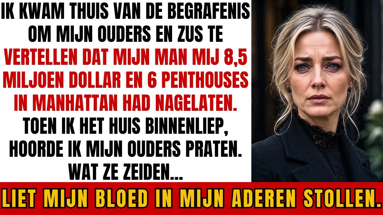 Drie dagen na de begrafenis van mijn man stond ik op de veranda van mijn ouderlijk huis in Zeijst en hoorde door het open keukenraam hoe mijn moeder, vader en zus met een psychiater planden om mij...
