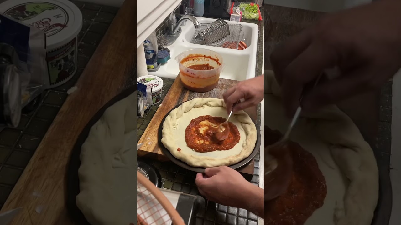 How to make a stuffed crust pizza with Trader Joe's trending pizza dough.